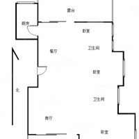 好房推荐 送露台 非顶楼 吾悦广场 大润发 两梯两户 悦华 3室2厅2卫  114.9 万
