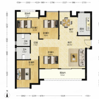 建发品质，高层大四房，4室2厅1卫 南北通透，采光视野好。急售 126.58 万