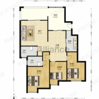 永鸿国际城，满五 ，三房可做四房，三房两卫，南北通透大露台  100.8万